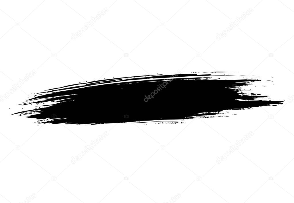 black grunge line isolated on white background