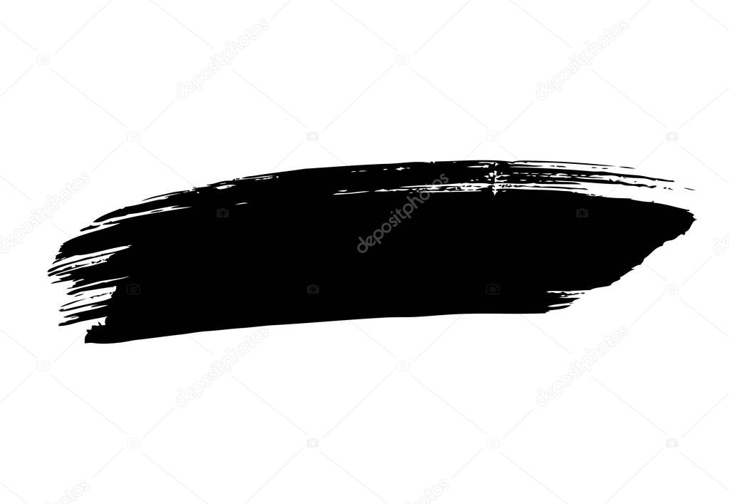 black grunge line isolated on white background