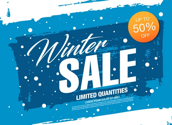 Winter Verkoop Banner Kleurrijke Vectorillustratie — Stockvector