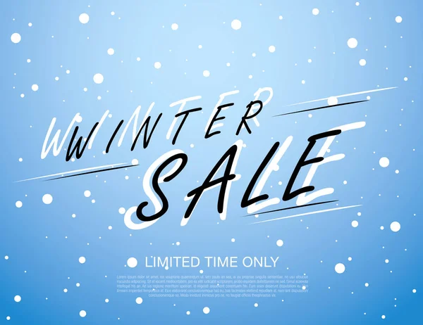 Winter Sale Banner Colorful Vector Illustration — Stock Vector