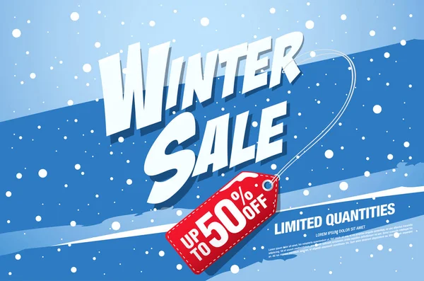 冬季销售横幅 五颜六色的向量例证 — 图库矢量图片