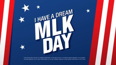 Martin luther king günü satış banner düzen tasarımı. Vektör çizim