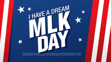 Martin luther king günü satış banner düzen tasarımı. Vektör çizim