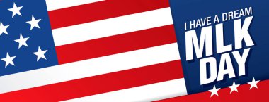 Martin luther king günü satış banner düzen tasarımı. Vektör çizim