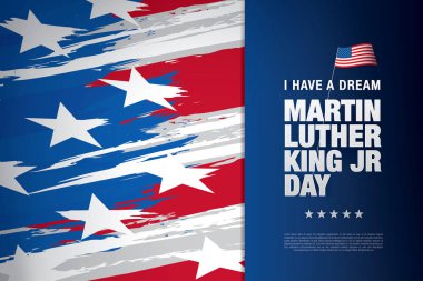 Martin luther king günü satış banner düzen tasarımı. Vektör çizim