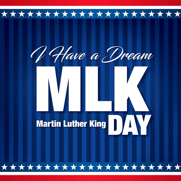Lay Outontwerp Van Martin Luther King Day Verkoop Banner Vectorillustratie — Stockvector