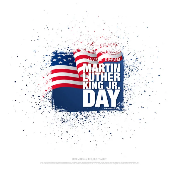 Lay Outontwerp Van Martin Luther King Day Verkoop Banner Vectorillustratie — Stockvector