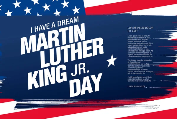 Martin Luther King Day Design Layout Banner Venda Ilustração Vetorial — Vetor de Stock