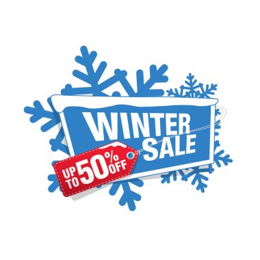 Kış satış afiş şablonu tasarlamak vektör