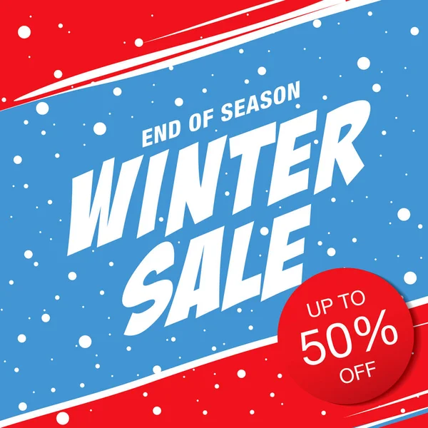 Winter Sale Banner Template Design Vector Illustration — Stock Vector