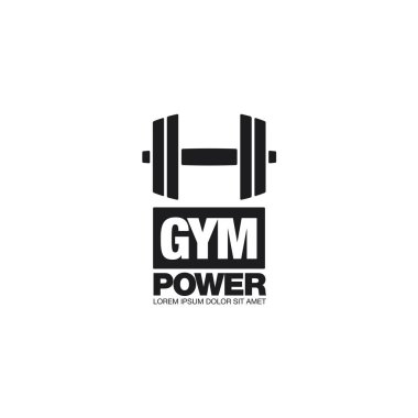 spor salonu fitness logo düzeni tasarlamak vektör