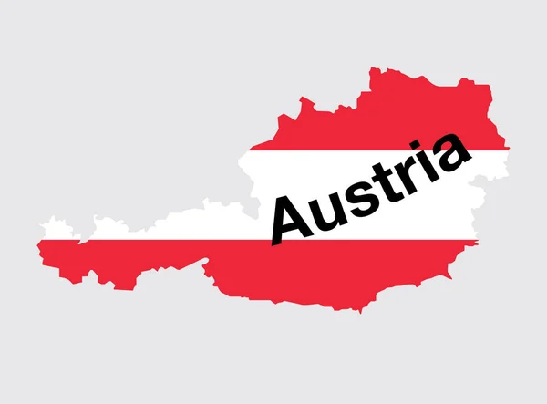 Bandera de Austria con inscripción — Vector de stock