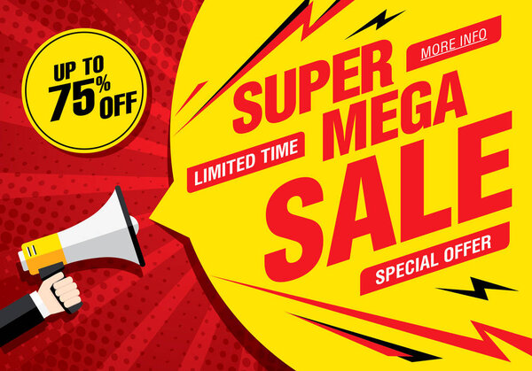 Дизайн баннера супермегапродаж
