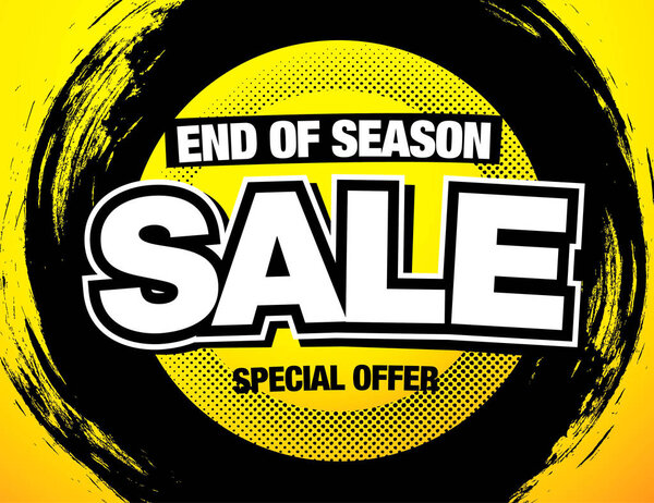 End of season sale banner layout design