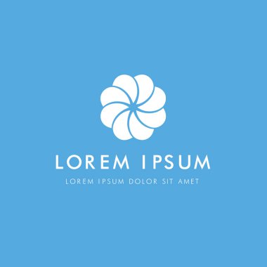 Mavi vektör çizim soyut logo 