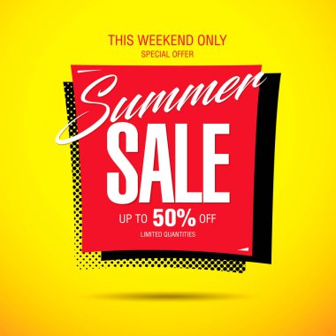 Yaz İndirimi vektör illüstrasyonu 