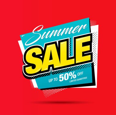 Yaz İndirimi vektör illüstrasyonu 