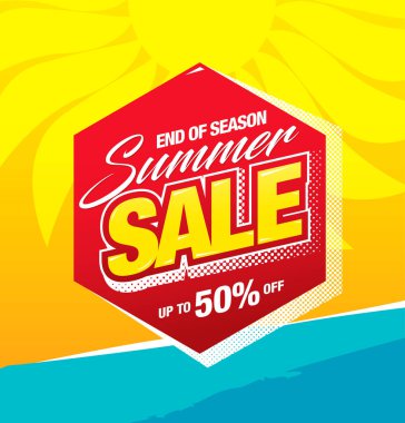 Yaz İndirimi vektör illüstrasyonu 