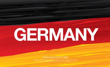 Almanya bayrağı sanatsal afiş, vektör çizim