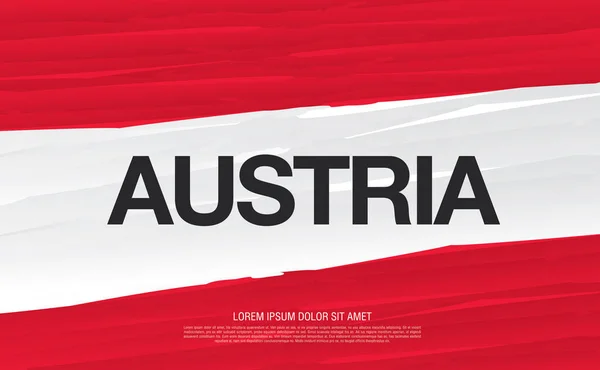 Bandeira Áustria Bandeira Artística Ilustração Vetorial — Vetor de Stock