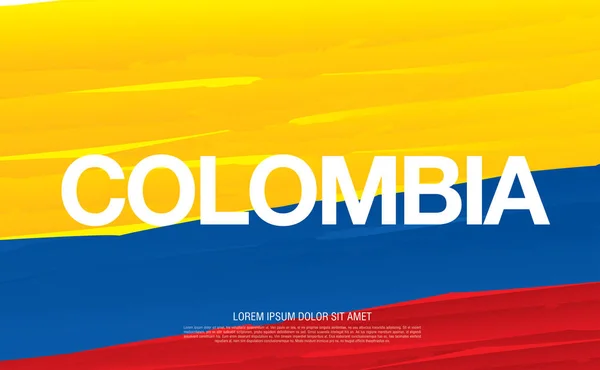 Bandera Colombia Bandera Artística Ilustración Vectorial — Archivo Imágenes Vectoriales