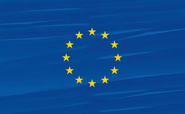 Флаг Европейского Союза Векторная Иллюстрация — стоковый вектор