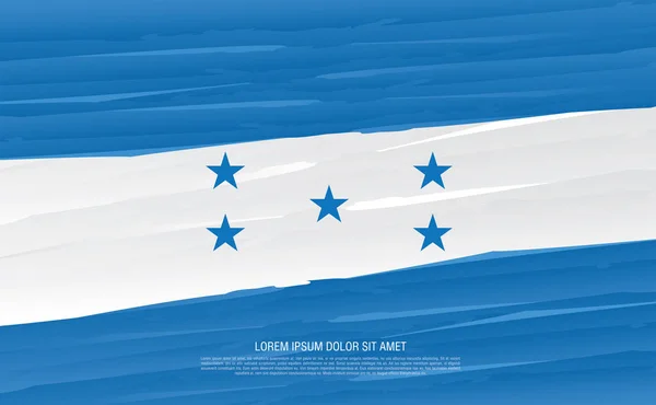 Bandera Honduras Bandera Artística Ilustración Vectorial — Archivo Imágenes Vectoriales