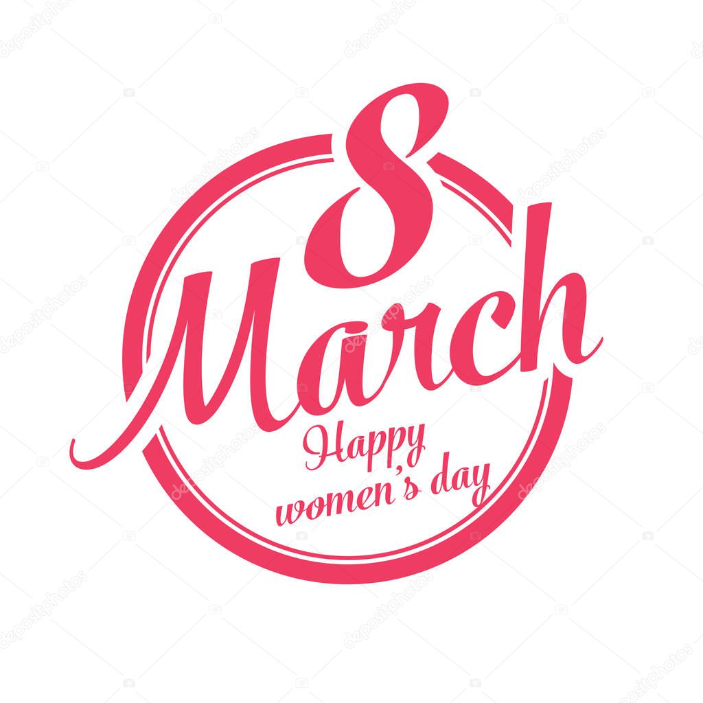 8 march, international women day banner, vector illustration