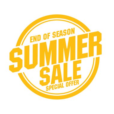 Yaz Satışı Posteri, Vektör İllüstrasyonu