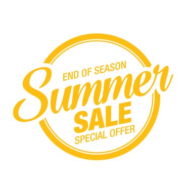 Yaz Satışı Posteri, Vektör İllüstrasyonu