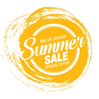 Yaz Satışı Posteri, Vektör İllüstrasyonu