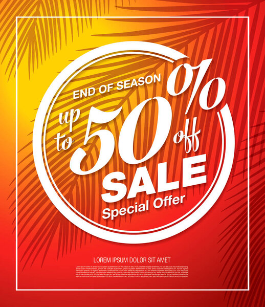 colorful sale poster, vector illustration