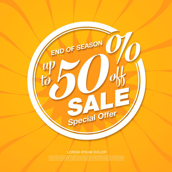 colorful sale poster, vector illustration