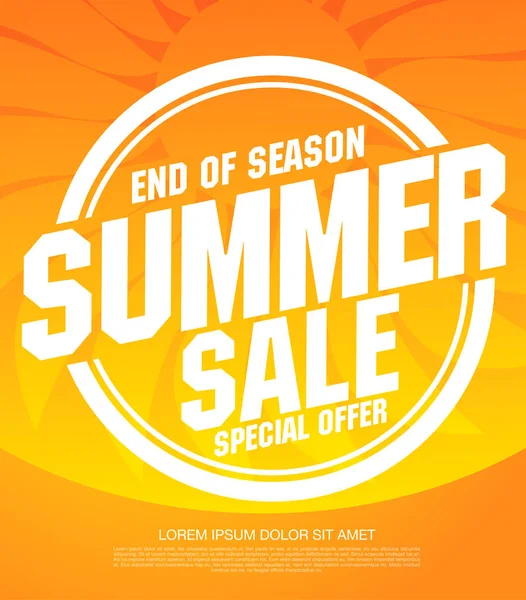 Summer Sale Poster Vector Illustration — Stock Vector