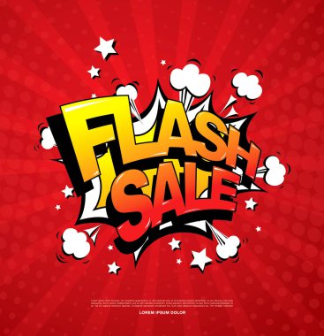 Satış afiş düzen tasarımı, vektör çizim flash