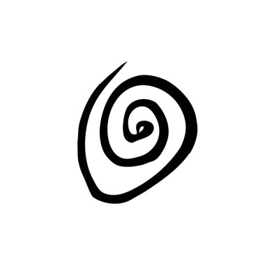 Beyaz arka plan üzerinde izole siyah sarmal