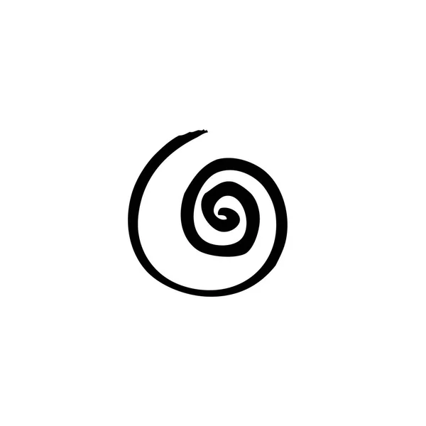 Spirale Noire Isolée Sur Fond Blanc — Image vectorielle