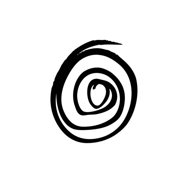 Schwarze Spirale Isoliert Auf Weißem Hintergrund — Stockvektor