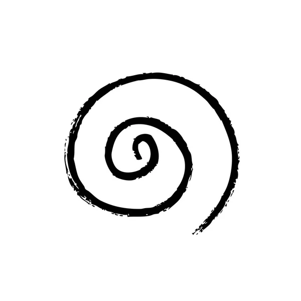 Espiral Negra Aislada Sobre Fondo Blanco — Archivo Imágenes Vectoriales