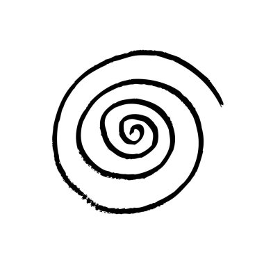 Beyaz arka plan üzerinde izole siyah sarmal