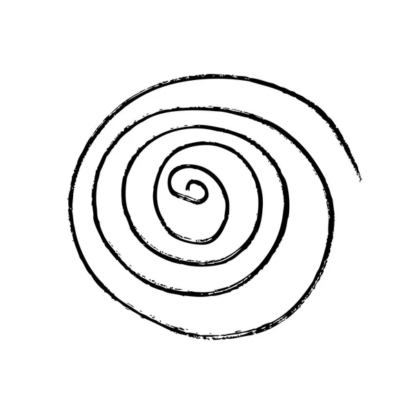 Чорна Спіраль Ізольована Білому Фоні — стоковий вектор