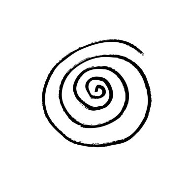 Beyaz arka plan üzerinde izole siyah sarmal