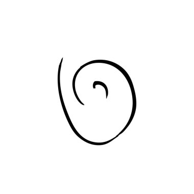 Beyaz arka plan üzerinde izole siyah sarmal