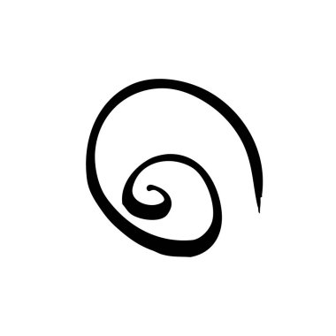 Beyaz arka plan üzerinde izole siyah sarmal