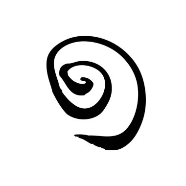 Beyaz arka plan üzerinde izole siyah sarmal