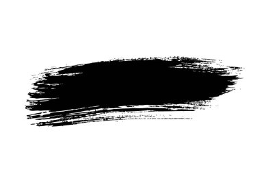 Beyaz arka planda siyah fırça darbesi