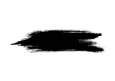 Beyaz arka planda siyah fırça darbesi