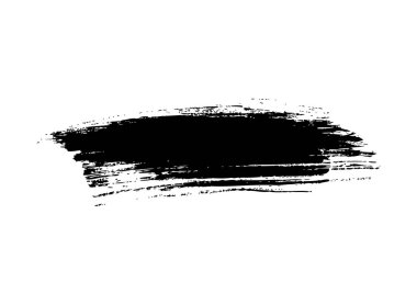 Beyaz arka planda siyah fırça darbesi