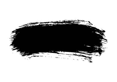 Beyaz arka planda siyah fırça darbesi