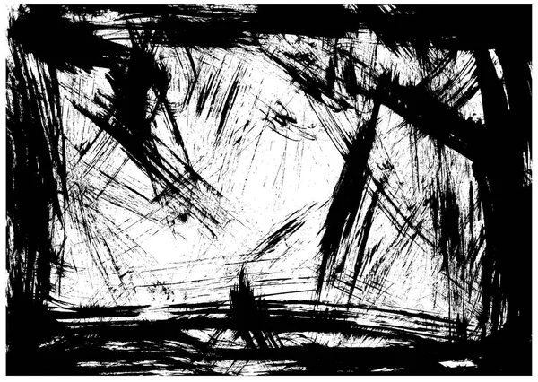 Textura Grunge Pintura Negra Desordenada — Archivo Imágenes Vectoriales
